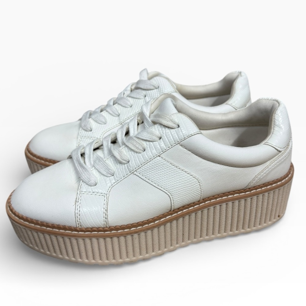 Dolce Vita Bubbles White Platform Sneakers
